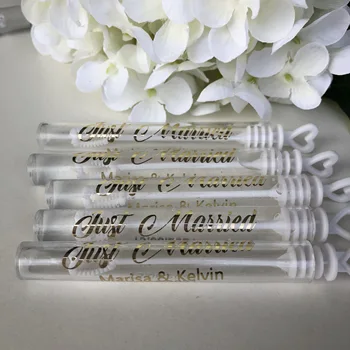 Nunta personalizate cu bule bagheta autocolante personalizate, folie de aur transparente, etichete ( cu Bule de sticle nu sunt incluse)