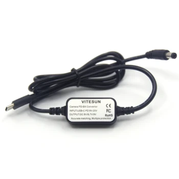 DR-E18 Manechin de Baterie USB Tip C USB-PD Convertor DC Cablu Pentru ACK-E6 a. AC-PW20 NP-FW50 DMW-DCC3 BLB13 DR-E6 LP-E6 DR-400 BP-511