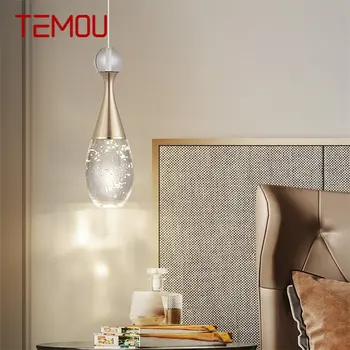 TEMOU Contemporane Lampă de Pandantiv Creative Candelabru de Cristal cu LED, Lumina Decorativa pentru Dormitor, Sufragerie