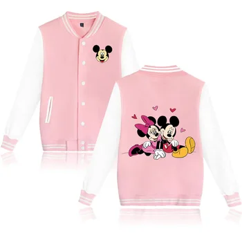 Disney Mickey Minnie Baseball Jacheta Barbati Femei Hip Hop Harajuku Jachete Streetwear Copii Băieți Fete Vrac Colegiul Straturi