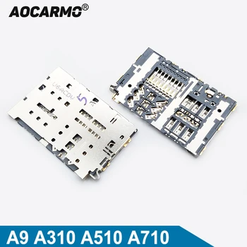Aocarmo Pentru Samsung Galaxy A9 A310 A510 A710 SIM Cititor de Card Titular de Pe Conectorul de pe Placa