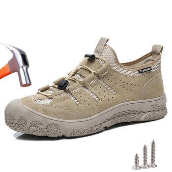 Protectia Muncii Pantofi Bărbați Respirabil Steel Toe Pantofi Femei Indestructibil Munca Adidași Usoare De Protecție Cizme De Protecție