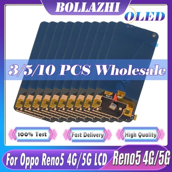 3/5/10buc OLED Pentru Oppo Reno5 4G CPH2159 Display LCD Touch Ecran Digitizor de Asamblare Pentru OPPO Reno 5 5G CPH2145 Inlocuire LCD