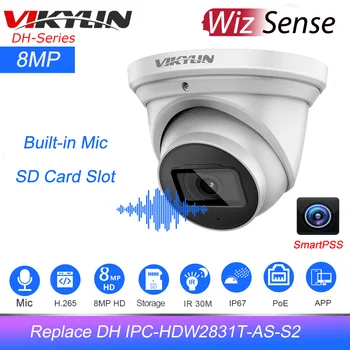 Vikylin Dahua OEM 8MP WizSense Camera IP IPC-HDW2841T-CA-S2 PoE Mic Built-in Slot pentru Card SD SMD Plus de Supraveghere Camera IP p2p