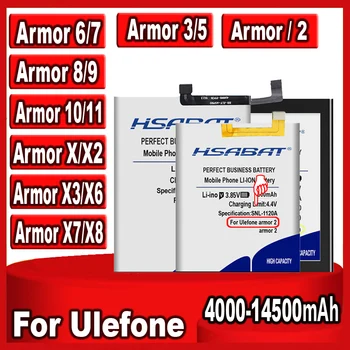 HSABAT Baterie pentru Ulefone Armura 2 3 5 3T 3W 6 6E 6S 7 7E 8 9 9E 11 X X8 X6 10 X2 X3 X5 X7 X7 Pro