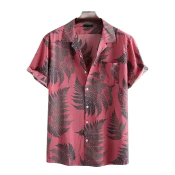 Moda pentru Bărbați Cămașă Hawaiană Barbati Casual Imprimat Colorat Beach Tricouri Bomboane Maneca Scurta Tricouri Hawaii
