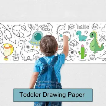 Copii Lipicioase de Hârtie de Desen Rola Creativitatea Copilul Re-Stick DIY Zid Uriaș de Hârtie Colorat Pictura Rola Activitate Autocolante Set de Jucărie