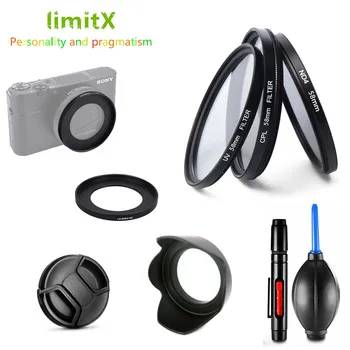 Set de filtre UV CPL ND & Inel Adaptor & Lens Hood Capac de Curățare Pen Cauciuc Suflanta de Aer pentru Sony RX100 V VI III II M5 M4 M3 M2 Camera