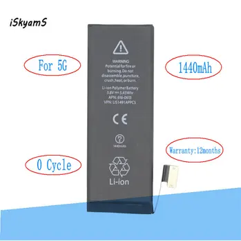 iSkyamS 1x 1440mAh 0 zero ciclu de Înlocuire Li-Polimer Baterie Pentru iPhone 5 5G Baterii de acumulatori