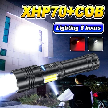 Lanterna Super-Luminos Puternic Lanterna USB Reincarcabila cu Zoom în aer liber, 4 de Bază de Auto-Apărare, Vânătoare, Pescuit la Crap de Lucru Lampă cu Led-uri