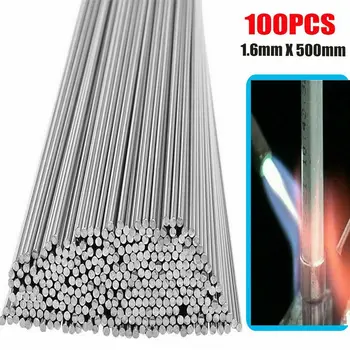 100buc Aluminiu Soluție de Sudura Flux-Cored Tije de Sârmă de Lipire Tija de 1.6 MM X 50CM Soluție de Sudura Flux-Cored Tije pentru prelucrarea Metalelor
