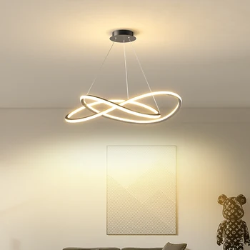 Modern Luminile Led Pentru Sufragerie, Dormitor Nordic HJome Decor Agățat Pandantiv Lampă de Iluminat Interior 110V-220V Alb Negru
