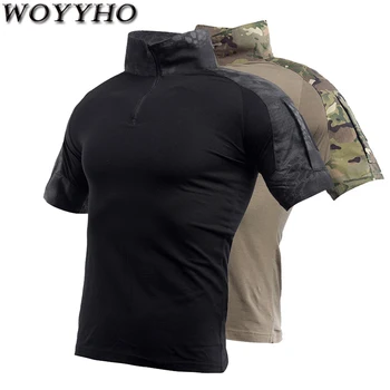 Oamenii Militar în aer liber T-Shirt ,de sex Masculin Tactice Drumeții, Vânătoare de Formare Alpinism Topuri,Armata Broasca Uniformă Maneca Scurta M-3XL