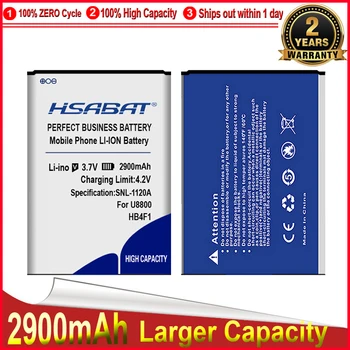 HSABAT 2900mAh HB4F1 Acumulator pentru Huawei U8220 U8230 E5830 E5838 E5 C8600 T-Mobile Pulse E585 Ascend M860 X5 U8800 C8800