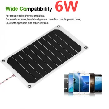 6W Panou Solar Fotovoltaic Panoul de Încărcător de Telefon Mobil în aer liber, Convenabil Și Portabil USB de Încărcare Panou Fotovoltaic