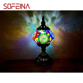 SOFEINA Retro Lampa de Masa Exotic, Romantic Creative de Birou LED-uri de Lumină pentru Casa Living, Dormitor Noptieră