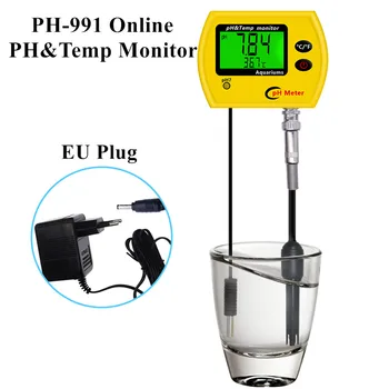 PH-991Online PH&Temp Monitor Digital PH-Metru cu Electrod Analizor Acidimeter Acvariu Hidroponice Apă Potabilă de Calitate Monitor