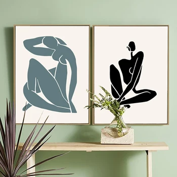Ins Yoga Poster De Imprimare Matisse Abstract Silueta Figura Arta De Perete Sala De Linie De Desen Panza Painitng Decor Modern Poze