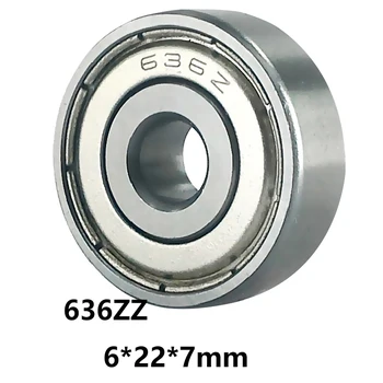 1buc/lot 636ZZ Deep Groove Ball Mini Miniatură Rulment 636ZZ 6*22*7mm 6*22*7 de Înaltă Calitate, 52100 Otel Cromat