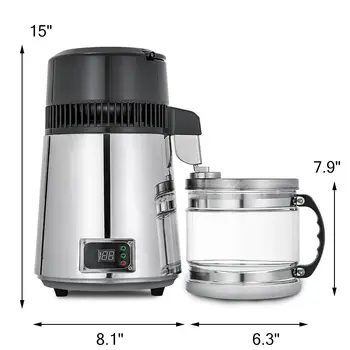 4L Distilator de Apa cu Temperatura Controlata Bucătărie Premium Blat Purificator Filtru de Apă