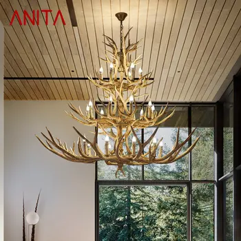 ANITA Moderne Corn de cerb Led Lumini Pandantiv Creative Candelabru pentru Living Sufragerie, Corpuri de Decor