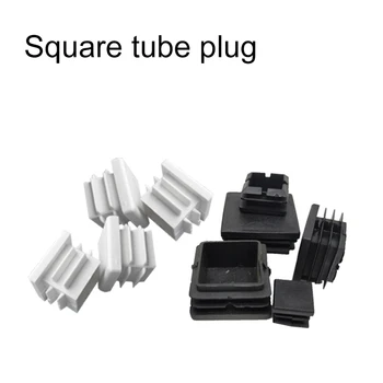 10pcs de Mobilier din Plastic Picior orificiului Negru Decupare capac din oțel Tub pătrat gaura capac mat, Accesorii de Mobilier