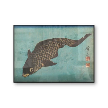 Koi Keisai Eisen Epocă Arta Japoneză Poster Din Asia De Pește De Perete De Arta Canvas Print Perioada Edo Ukiyoe Stil De Pictura Pe Perete Decor Acasă