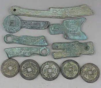 11 buc Chineză Colecta rare Cuțit vechi monede +alte Vechi monede de bani