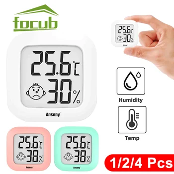 1/2/4buc Mini LCD Digital Termometru Higrometru Interior, Temperatură și Umiditate Metru Senzor Electronic de Cameră Ecartament Stație Meteo
