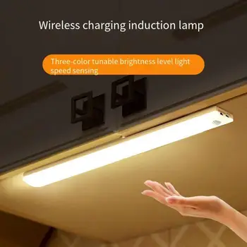 LED-uri Senzor de Mișcare fără Fir de Lumină Dulap USB Bucătărie Reîncărcabilă Benzi Cabinet de Lumină Built-in Baterie Reîncărcabilă Lumina de Noapte