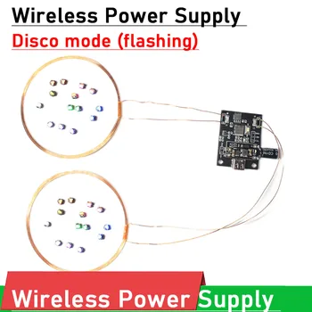 Fără fir de Alimentare de Tip c USB Bobina de inductie de Încărcare fără Fir Transmițător + Lampa Led receptor diy model Disco modul intermitent