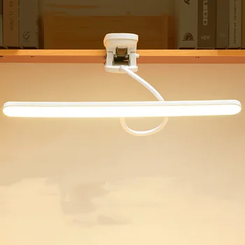 10W 40 Led-uri Lampa de Birou Clemă de Lumină Led-uri de Protecție a Ochilor Lampă de Masă Cu Clemă USB Pat Citind fără Trepte de Reglaj Rezerva Lumina de Noapte