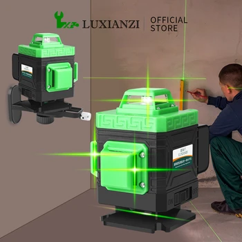 LUXIANZI 4D 16/12/8 Linii de Nivel cu Laser 360 de Auto-nivelare de Mare Putere Verde Grinzi Orizontale & Verticale Nivel cu Laser Instrument de Nivelare