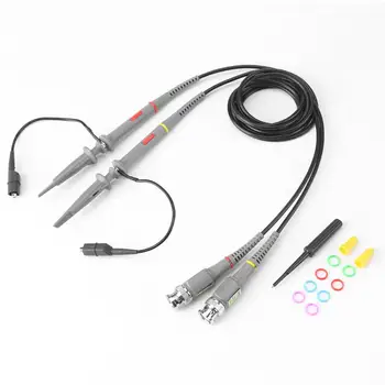 2 buc P6100 Tensiune Sondă Osciloscopică Kit 100MHz domeniul de Aplicare Clip Test Duce Sonda Cablu de Sârmă Pen 1X / 10X Comutabil