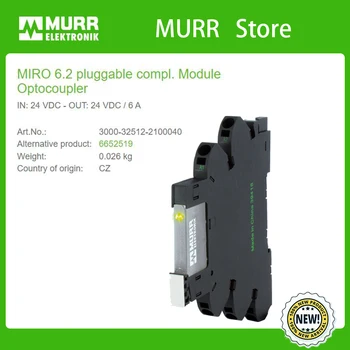 3000-32512-2100040 MURR MIRO 6.2 pluggable compl. Modulul Optocuplor IN: 24 VDC - OUT: 24 VDC / 6 100% NOU
