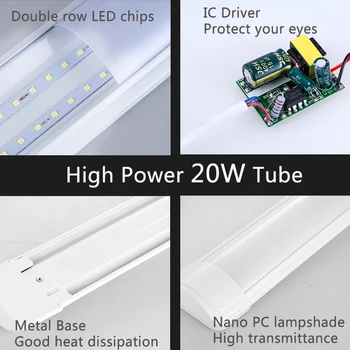 Led-uri Lumina Bucătărie Cadrul Cabinetului de Lumini Set Complet 10W 20W 220V T5 LED Tube Bar Lampă de Perete Pentru Dulap de Bucătărie Dormitor 1,8 M UE Plug