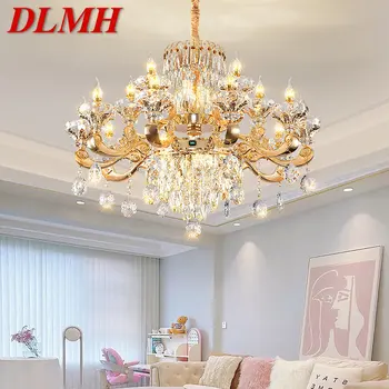DLMH Europene Candelabru de Cristal de Lux cu LED-uri Moderne Lumânare Epocă Pandantiv Lampă pentru Casa Living Sufragerie Dormitor