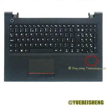 YUEBEISHENG Nou pentru Lenovo E52 E52-80 V510-15 V510-15IKB zonei de Sprijin pentru mâini Tastatură marea BRITANIE Capacul Superior Touchpad w/ FP gaura 5CB0M31625