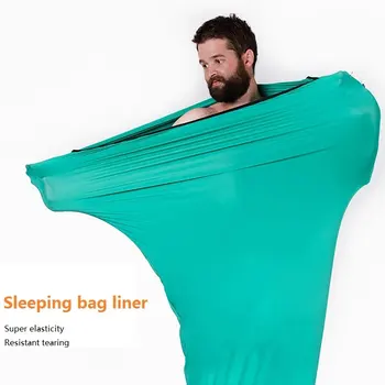Călătorie în aer liber elasticitate mare sac de dormit linie portabil transporta foaie hotel anti murdar sac de dormit
