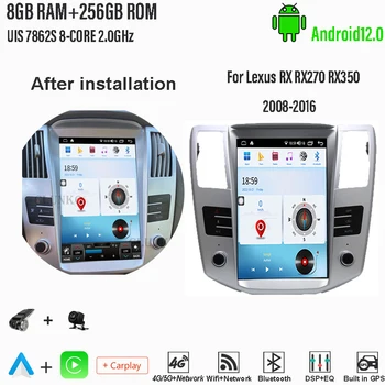 Clunko Pentru Lexus RX300 RX330 RX350 2003 - 2015 Android Radio Auto Stereo Tesla Ecran Multimedia Player Auto Carplay 8G+4G 256G