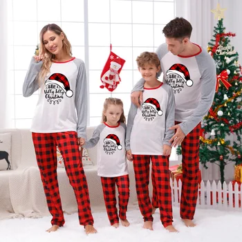 De Crăciun, Familia Pijama Set Mama Fiica, Tatăl, Fiul Potrivire Haine De Familie Arata Tinuta Fetita Salopetă Pijamale Pijama