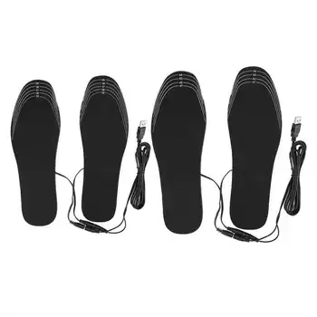 USB Tălpi interioare Încălzite Electric Tampoane poate tăia de Iarnă Încălzit de Picior Pantofi Cizme Încălzire Branțuri Lavabile Cald Silicon Termic Tălpi