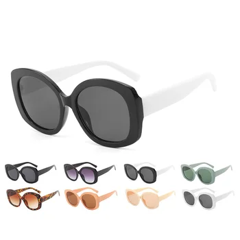 En-gros de INS Trend Retro Femei Supradimensionat Mare Oval Rotund Shades ochelari de Soare Fumurii UV Protectie Ochelari de Soare Vintage