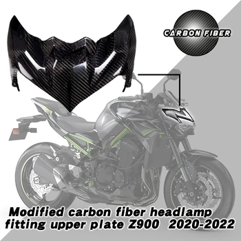 Pentru Kawasaki Z900 2020 2021 2022 100% Reale Fibra De Carbon Modificat Far Montaj Placa Superioară Carenaj Accesorii Pentru Motociclete