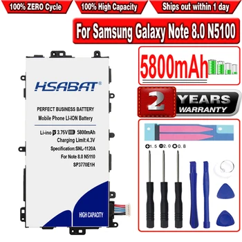 HSABAT 5800mAh SP3770E1H Baterie pentru Samsung Galaxy Note 8.0 N5100 N5120 N5110 GT-N5100 GT-N5110