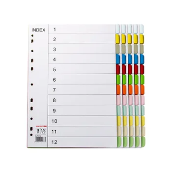 Jindeli 11-Orificiu De Index Hartie Color Paginare Hârtie Volante Acest Accesoriu A4 Separator Clasificate Pagina De Index Separator.