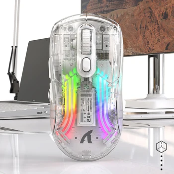 Cablu Wireless Gaming Mouse-ul RGB Lumina Reglabil Transparent Joc Mouse-ul compatibil Bluetooth Mouse-ul pentru Desktop, Notebook