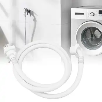 1,5 m/2m PVC rezistentă la rupere Mașină de Spălat cu Apă Furtunul de alimentare cu Metal Conector Mașină de Spălat Țeavă Robinet Prelungit Burlan