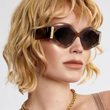 Femei Ochelari de Soare Protectie Uv de Protecție Personalitate de Moda Retro Mici ochelari de Soare Cadru Stradă Fotografiere de Conducere de Călătorie