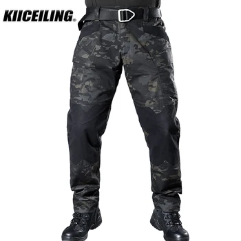 KIICEILING K6 Multicam Drumeții Pantaloni Tactice Pantaloni Barbati Armată Militar Alpinism, Vânătoare, Drumeții Ripstop Impermeabil Pantaloni